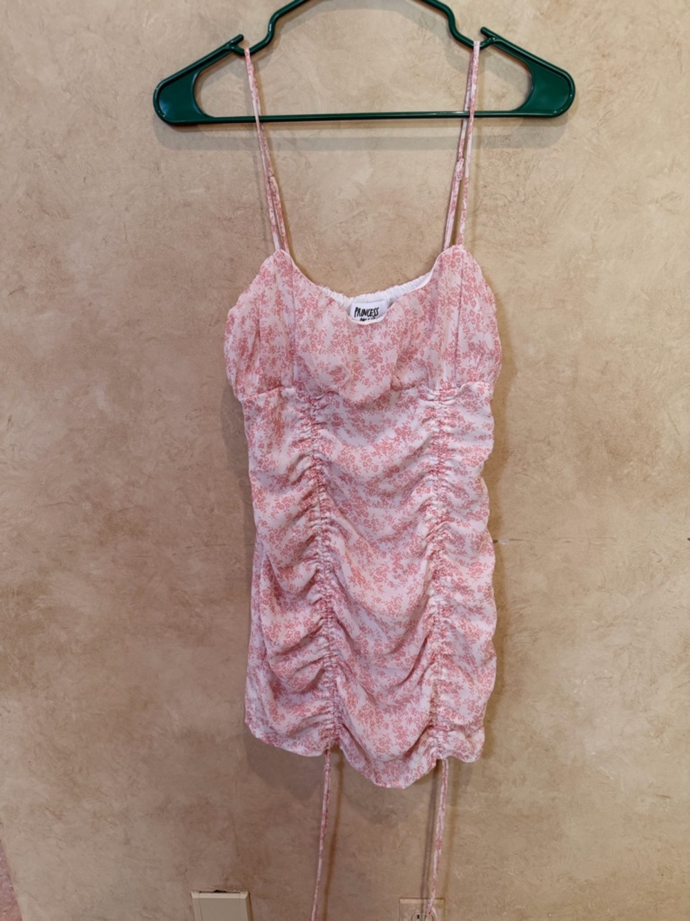 Princess Polly Blush Pink Floral party dance ethereal Slip Dress size 6 euc